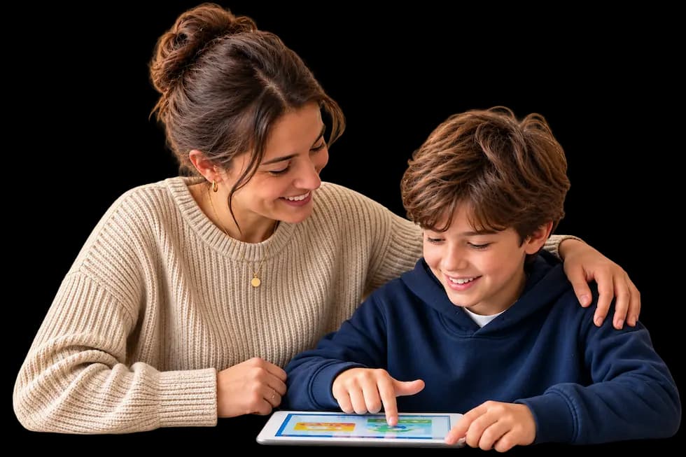 Flalingo Kids ile İngilizce öğrenen çocuk ve ebeveyni