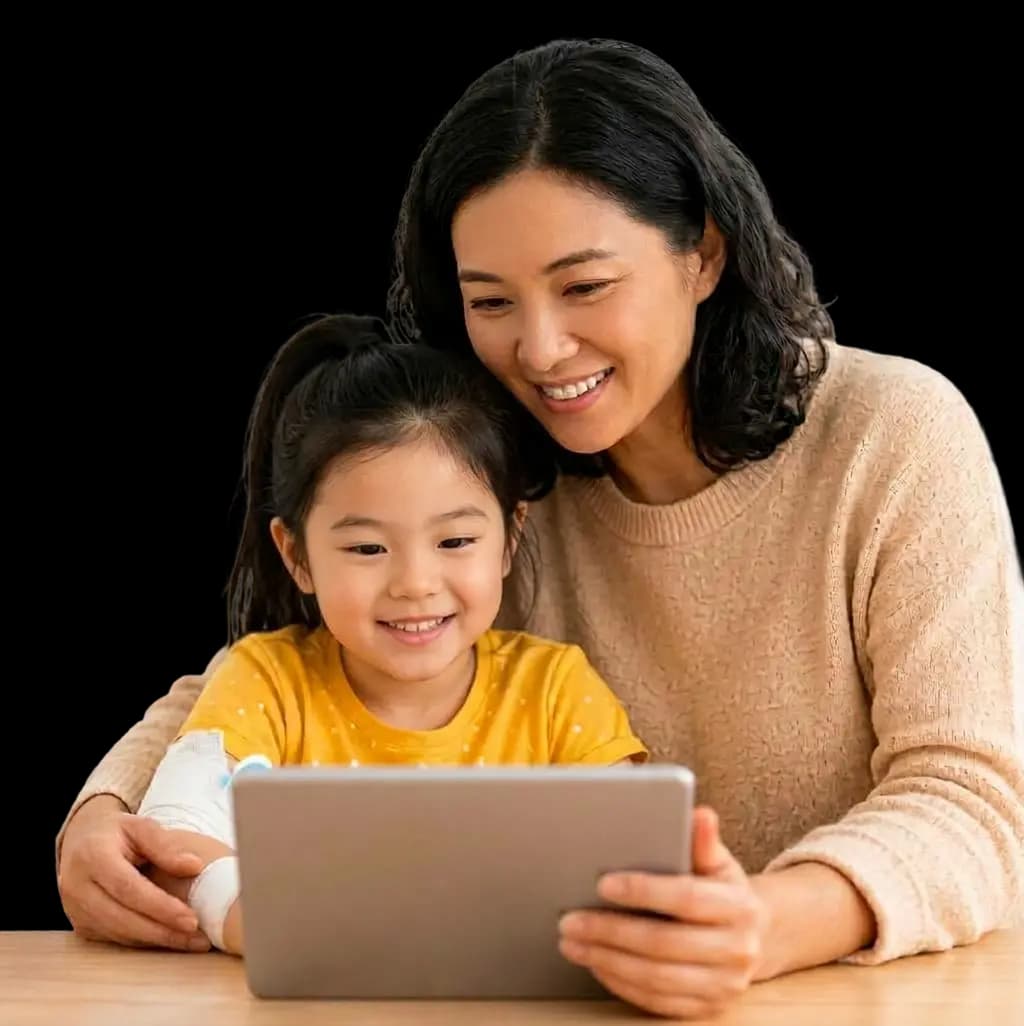 Flalingo Kids ile İngilizce öğrenen çocuk ve ebeveyni