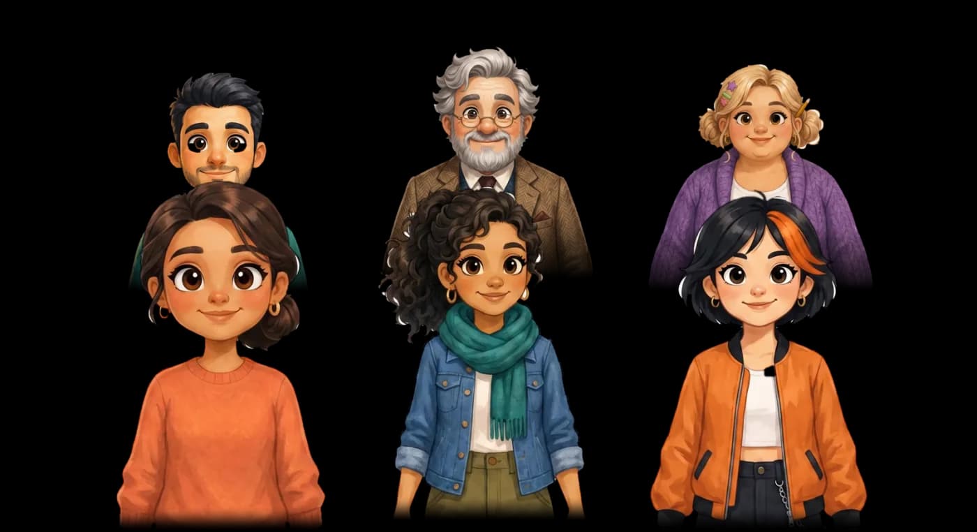 Prof. Arthur, Leo, Maya, Mila, Sofia and Zoe