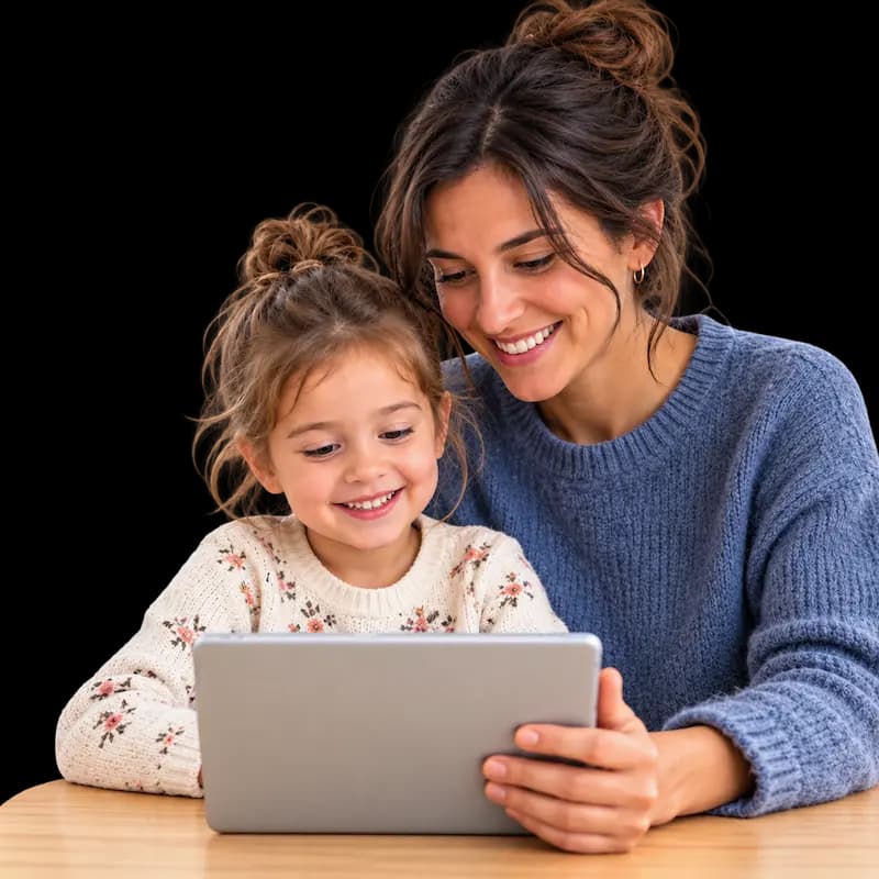 Flalingo Kids ile İngilizce öğrenen çocuk ve ebeveyni