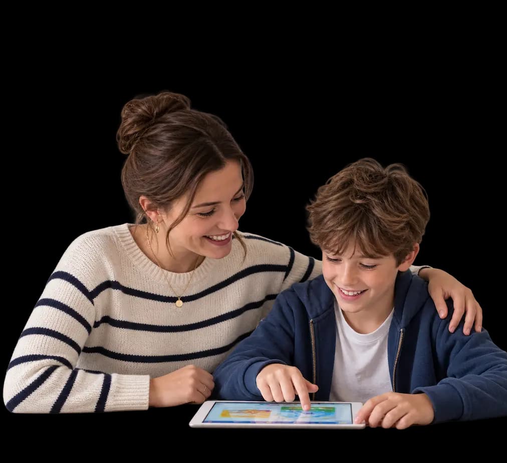 Flalingo Kids ile İngilizce öğrenen çocuk ve ebeveyni