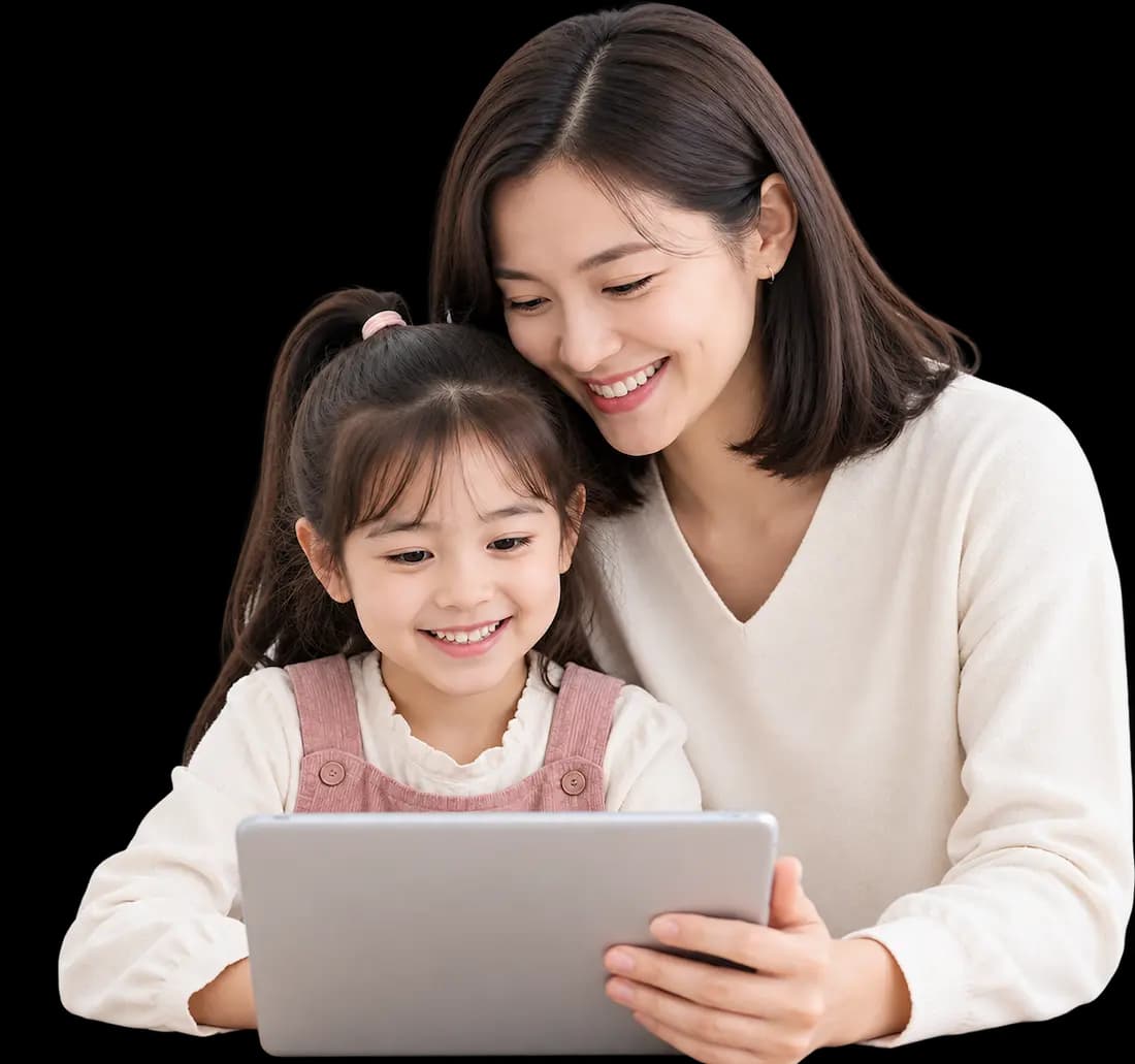 Flalingo Kids ile İngilizce öğrenen çocuk ve ebeveyni