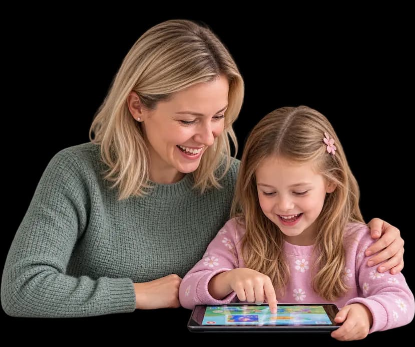 Flalingo Kids ile İngilizce öğrenen çocuk ve ebeveyni