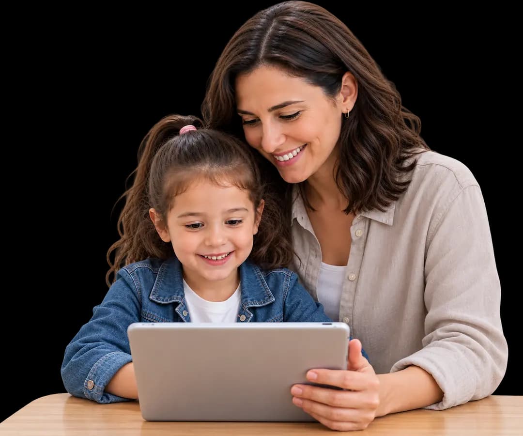 Flalingo Kids ile İngilizce öğrenen çocuk ve ebeveyni